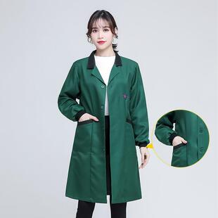 服库仓搬运防尘服耐磨劳保服可清 洁长工作袖 高档新款 蓝大褂男女式