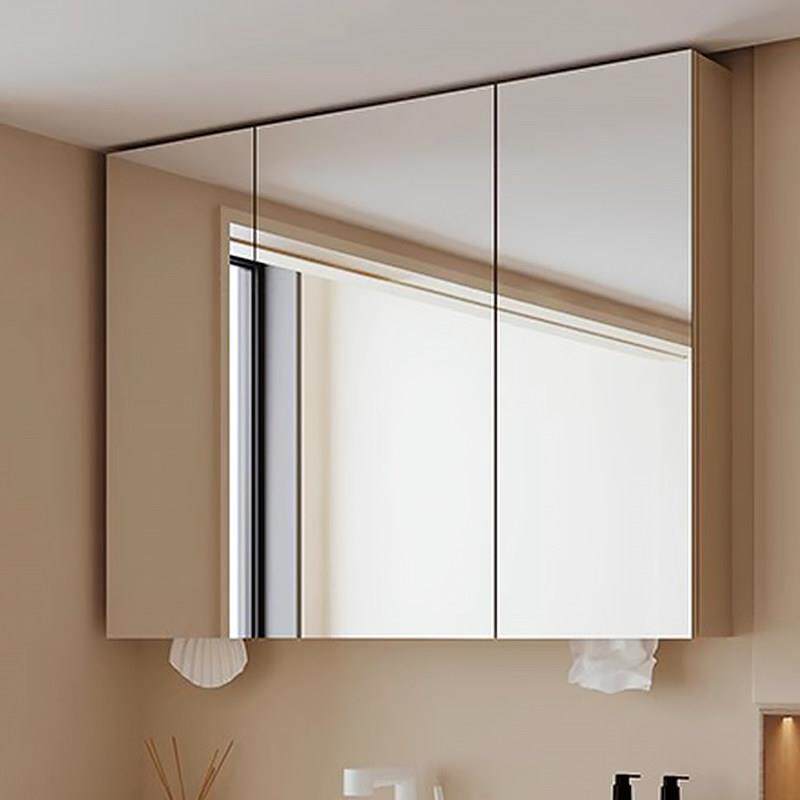 定制浴室通顶镜柜单独智能镜箱化妆室镜子收纳一体挂墙式带置物架