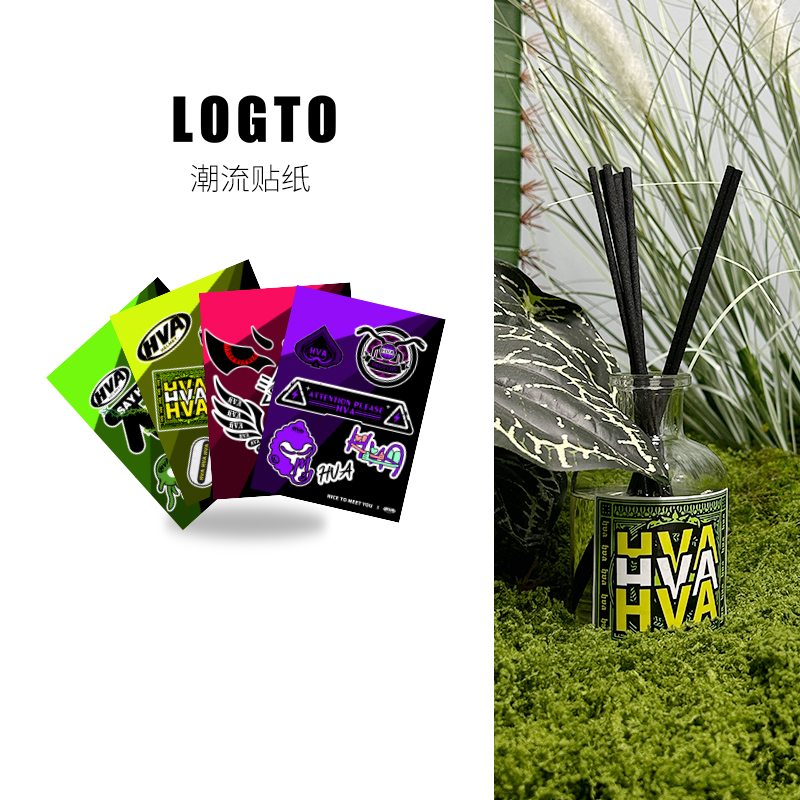 HVA摩托车头盔贴纸机车贴画LOGO划痕遮挡个性diy头盔潮流防水小众