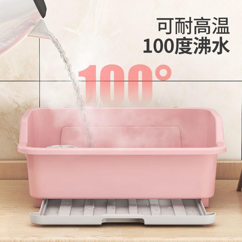 厨房碗筷收纳盒特大小号塑料碗柜抽屉式沥水碗架家用多功能置物架