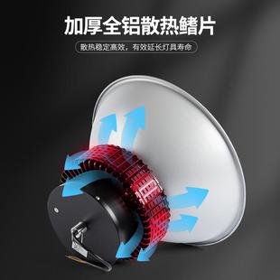 亚明鳍灯三工矿灯dle厂房灯天棚工UJE厂仓片库车间吊灯高棚雄工矿