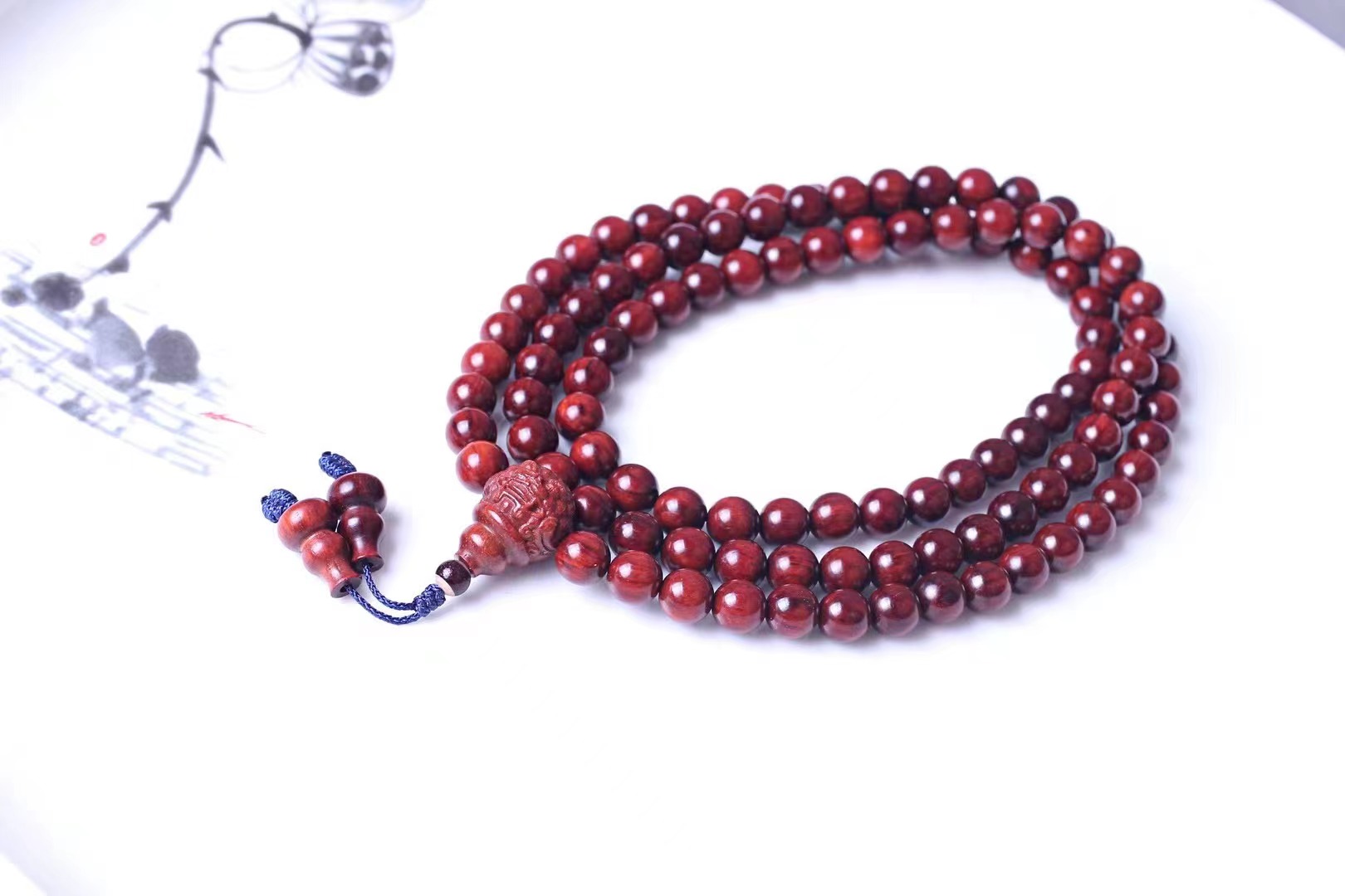 招财貔貅小叶紫檀0.8佛珠文玩手串念珠手链项链情侣趣味收藏送礼