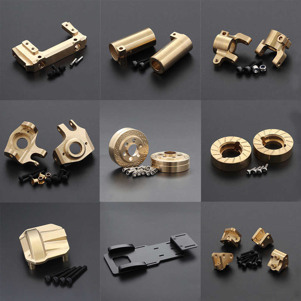 SCX10 II 90046 AR44黄铜转向杯 C座拉杆座桥盖舵机支架配重