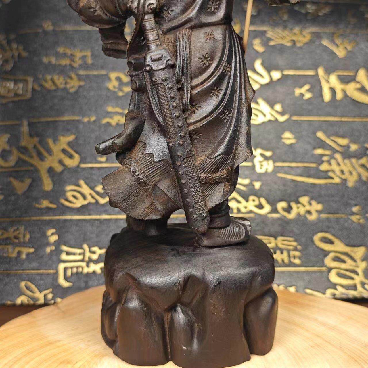 202618公分沉香木雕威武关公佛像摆件武财神家居客厅玄关礼品桌面