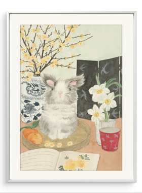 【新品限时捡漏】国朝艺术家黄峰霞《浅染幽香》限量版画