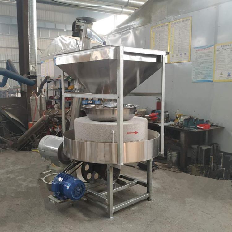 嵩赢销售自动上料石磨磨浆机石磨芝麻香油机芝麻磨油机