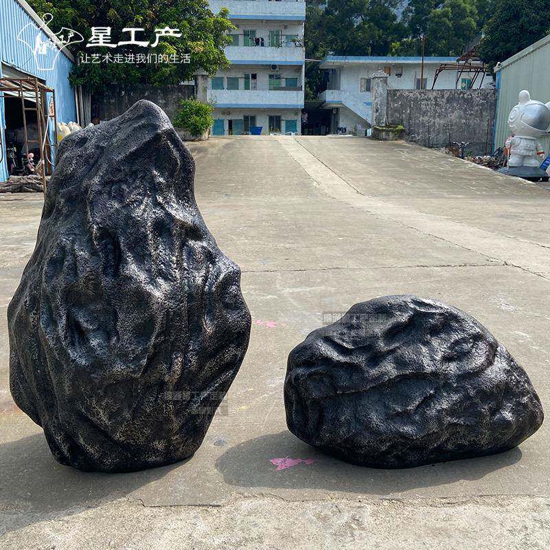 仿真太湖岩石头玻璃钢室内造景橱窗软装雕塑庭院水景组合落地摆件