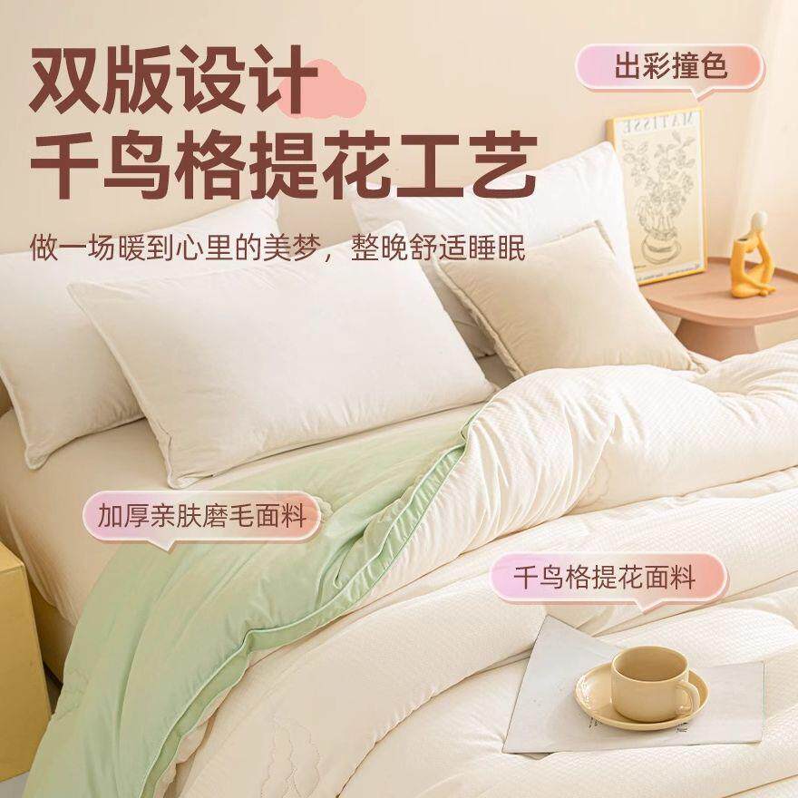 四大豆维被VBD子被芯加厚保暖单纤双人春秋通被冬被棉被宿舍季用