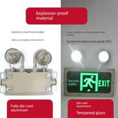 防爆应急灯安全出口疏散指示灯Led消防应急双头标志灯通道36V