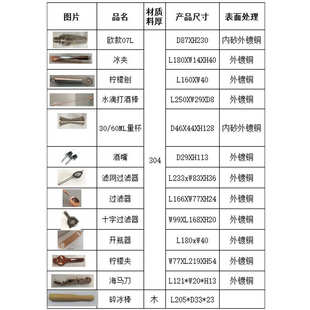 不锈钢雪克壶全套酒吧调酒工具包鸡尾酒bar雪克壶调酒器套装