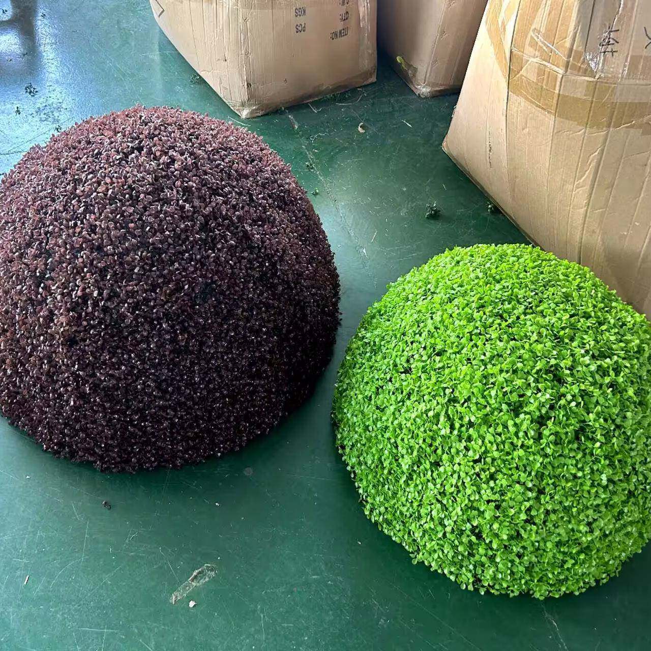 户挡外61717井盖遮装饰品空心植大球仿真草球米兰草草球绿球酒店