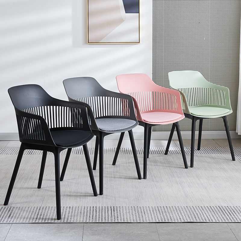镂空椅靠背创意时尚现代简约户外凳子塑料靠背椅北欧餐椅塑料椅子