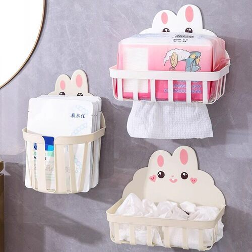 Wall-mounted toilet paper holder without drilling, cartoon-s