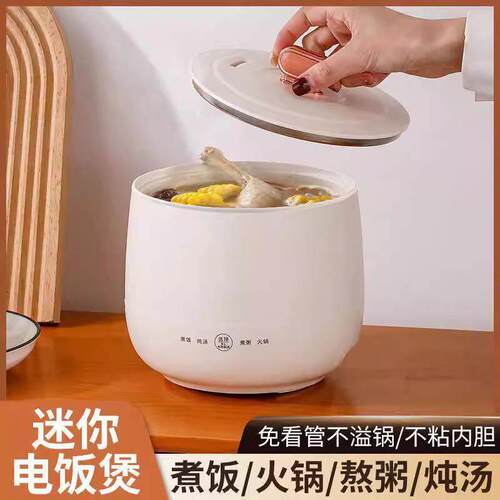 德国黑科技迷你电饭煲展纳陶瓷釉小电锅家用多功能不粘内胆电煮锅