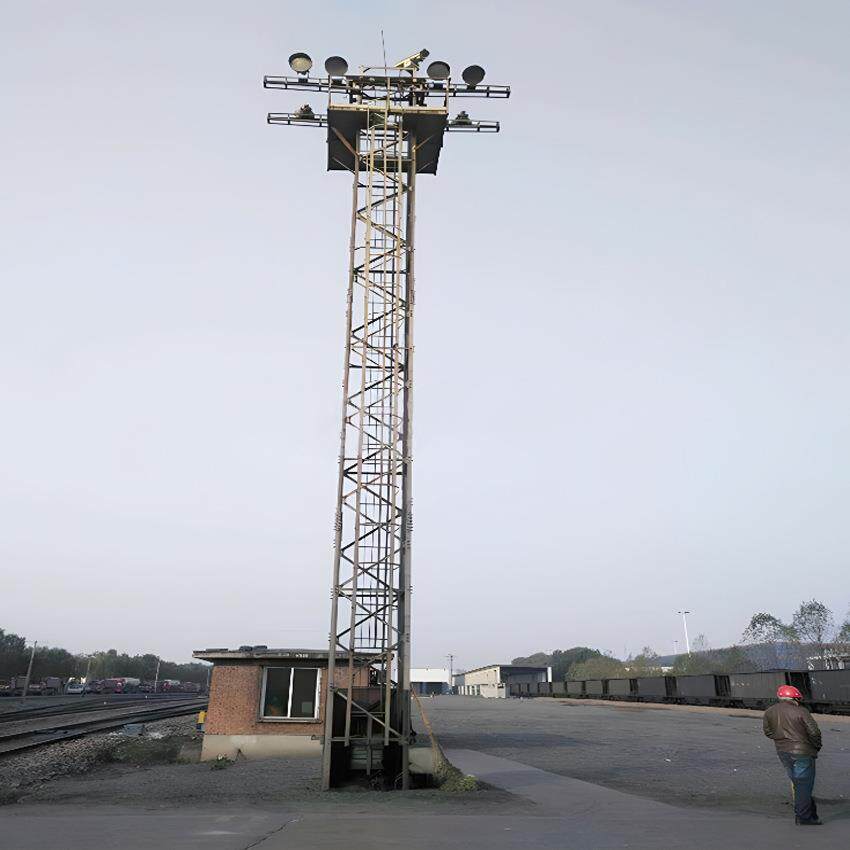 十年工厂钢结构制作投光塔升降式投光塔固定式投光塔