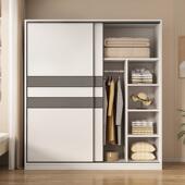 衣柜家用室现代户约推简拉门卧储物柜出租房简易681大衣橱小型收