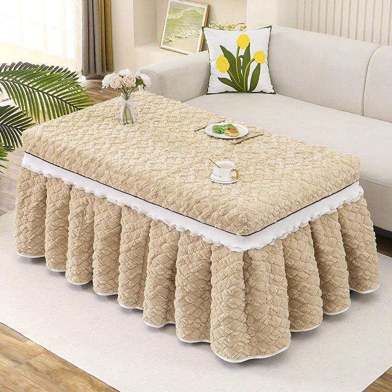 烤火桌罩套电炉罩方烤形加绒加厚烤火炉桌罩布火罩被冬季取暖电长