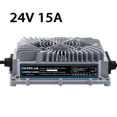 防水IP67 智能充电器 24V15A 2串电池充电器铅酸充电器防水防尘