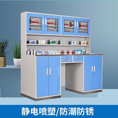 加厚不锈钢西药柜诊所配药台药品柜西药橱医用药店西药柜子处置台