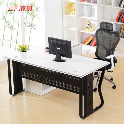 现代简约经理主管班台办公桌椅 新中式电脑办公中班台主管桌