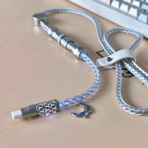 SHINE CUSTOMIZE《惊鸿》客制化键盘RGB单晶铜航插线 线磁轴8K电