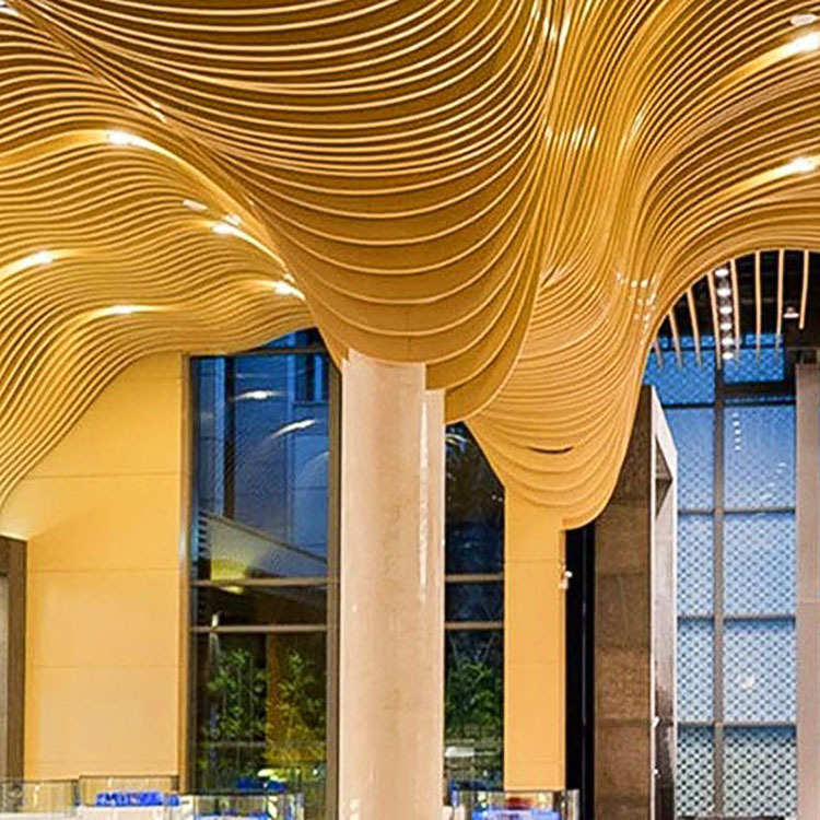 汇才外墙装饰异型单曲铝单板 弧形艺术装饰造型铝单板厂家直供