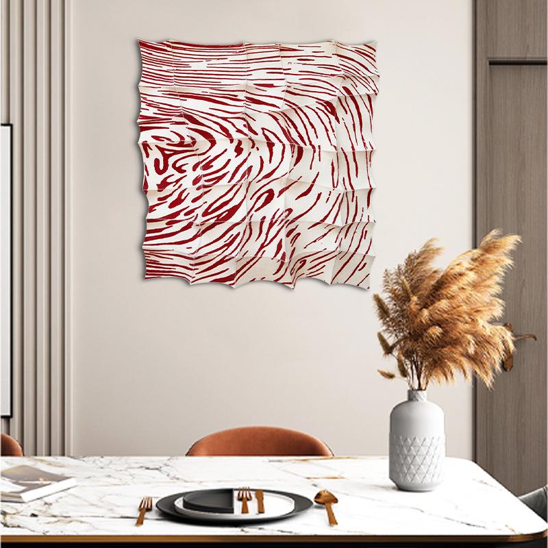 简约现代木雕立体实物装饰挂画侘寂风玄关客厅沙发背景墙艺术油画