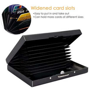 10卡位风琴卡包驾照行驶证收纳卡夹不锈钢银行信用卡盒金属名片盒