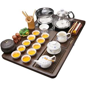 家用小茶盘全自动阁窑茶具底水壶一体茶几无障碍豪华茶海