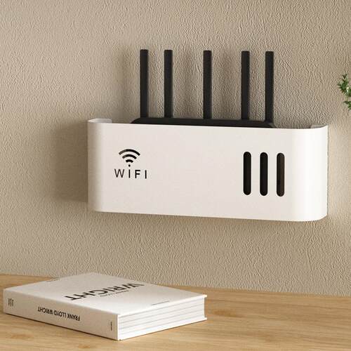 Wireless WiFi TV Set-Top Box Router Storage Shelf No-Drill W