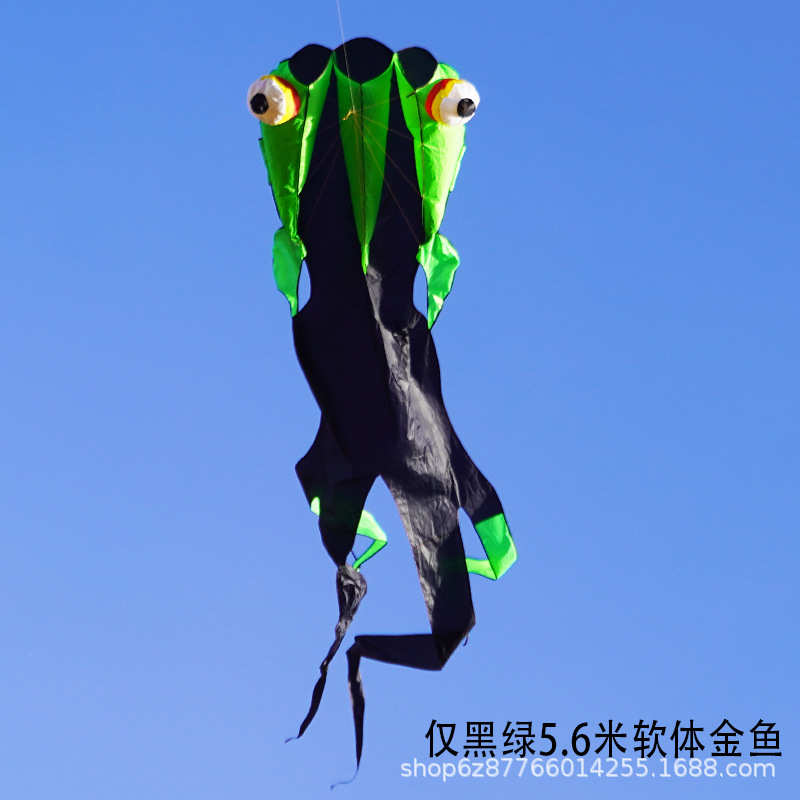 爱心批发骨架软体飞风筝风筝金鱼金鱼无微风心红心桃易软体风筝