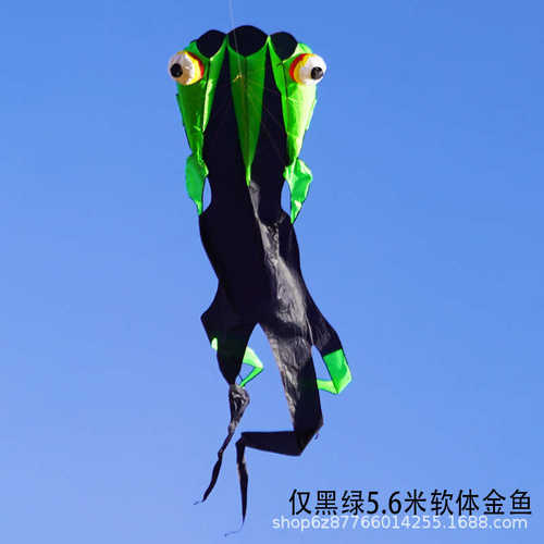 风筝软体金鱼风筝红心爱心桃心金鱼软体风筝无骨架微风易飞批发