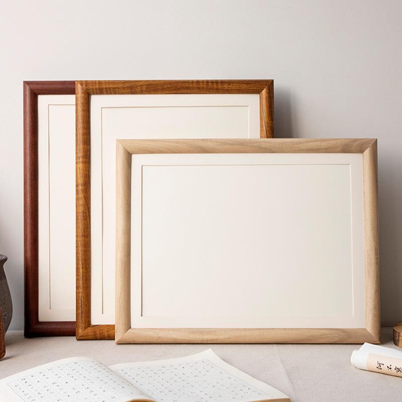 国画书框架白卡纸空十311字绣装裱中38字画框装饰式毛法笔字画框