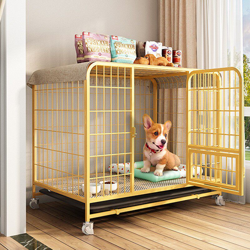 狗笼子中大型犬家用室内外带厕所分离加粗宠物笼拉布拉多金毛狗窝