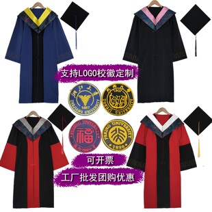 大学生透气不闷学士服硕士服博士服毕业服定制文科工科理科学位服