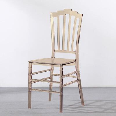 料网红水晶竹节椅子餐塑PC透明亚8628克力婚礼堂主题会厅婚宴庆户