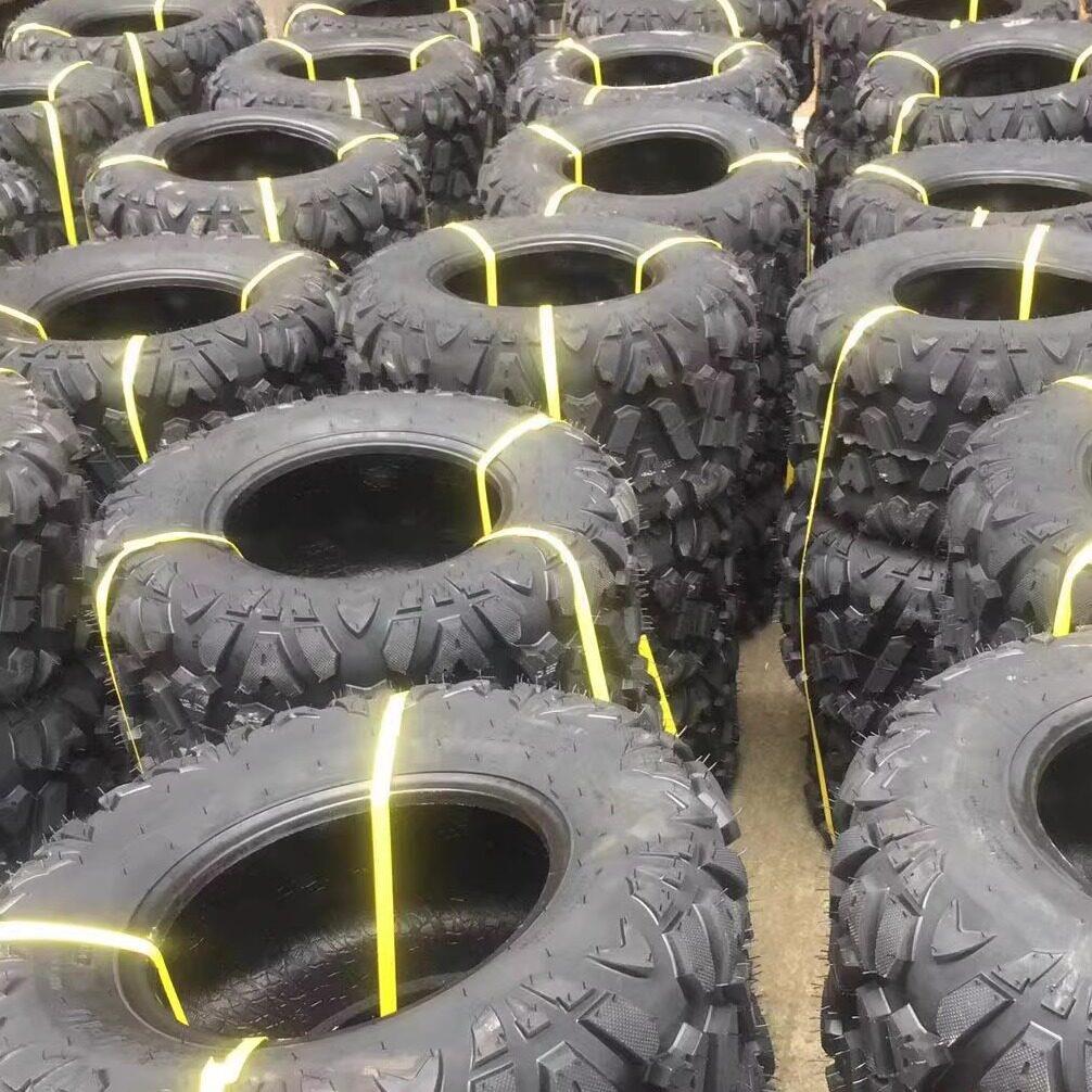 四轮摩托车卡丁车23x7-10沙滩车轮胎22x10-10寸A字花纹真空胎6层