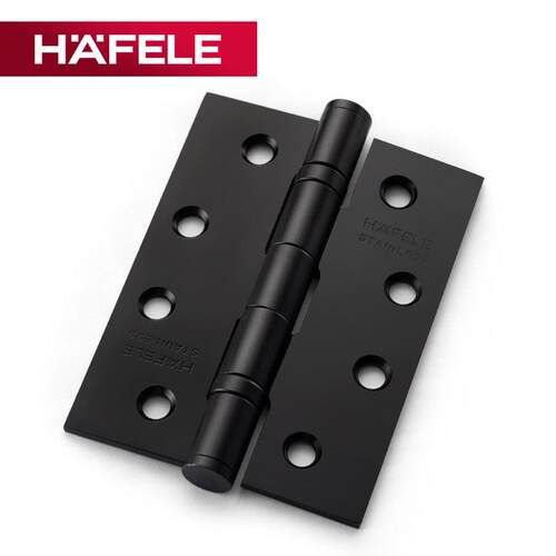 德国海福乐HAFELE 不锈钢4寸铰炼静音PVD黑色拉丝平开 门房门铰炼