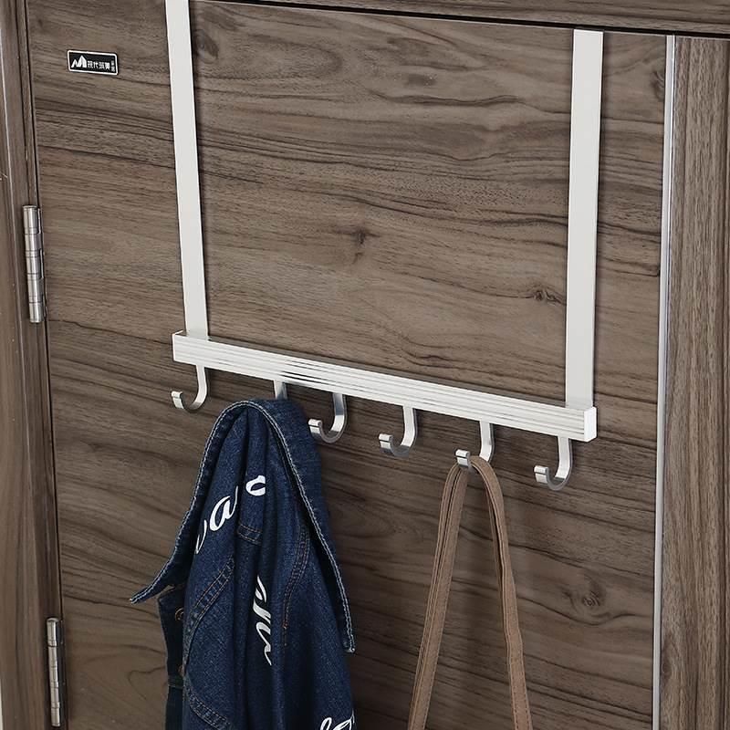 B1门后挂钩挂衣架卧室门上衣服架子墙壁挂衣钩排钩房门衣帽钩免打
