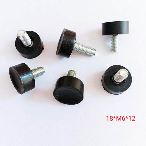 18*m6*12厂家直供可调脚塑料共聚炳调节脚圆形公家具桌腿货架垫