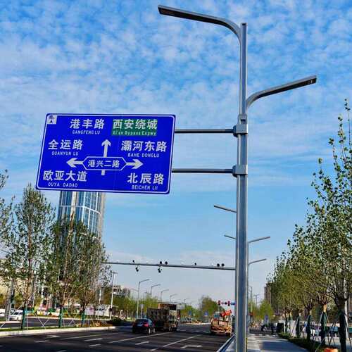 供应多功能路灯杆交通信号灯杆综合共杆双臂路灯杆多杆合一监控杆