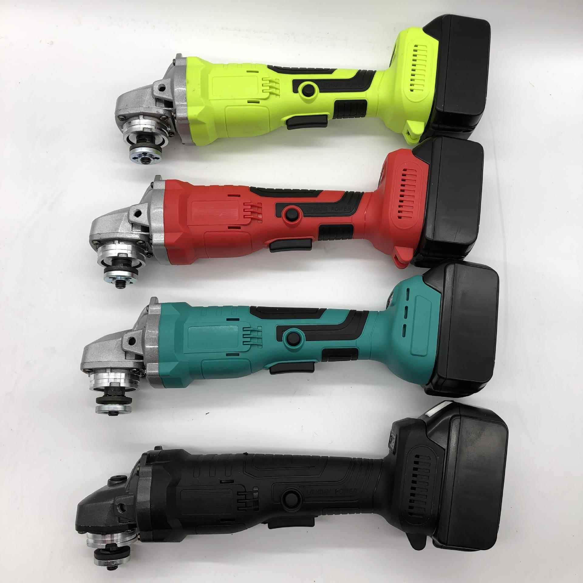 天虎无线锂电充电角磨机打磨机手磨切割机手砂轮握柄式角向磨光机