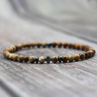 Bracelet Bracle Hematite Charm Turquoise Stone Red Cross 4mm