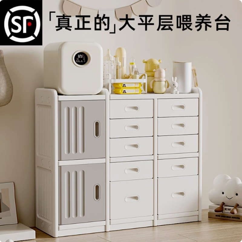 儿童玩具收纳架宝宝喂养台收纳柜稳固置物架整理箱抽屉式储物柜