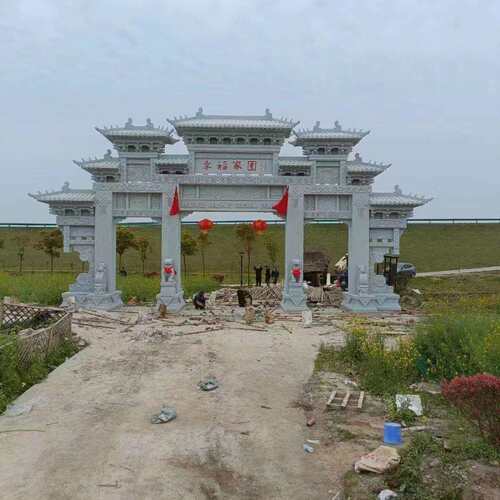 石雕牌楼牌坊大理石牌楼村口摆放牌楼牌坊墓地牌楼石头牌楼石牌楼