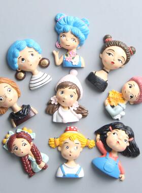 新款直销9款A组园艺范少女创意磁扣冰箱贴吸磁贴吸铁石磁贴手机壳