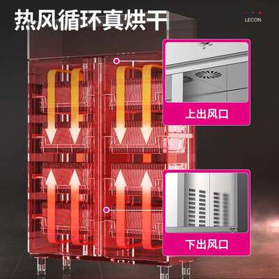 消毒柜商用热风循立式高温三开门LPU单食位堂环房厨大容量碗柜