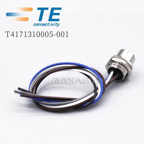 TE泰科M12前面板安装连接器T4171310005-001母端5孔A code0.2米线