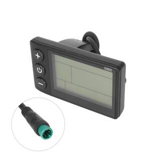山地车锂电改装锂电控制器S866横屏LCD智能液晶显示器带防水接头
