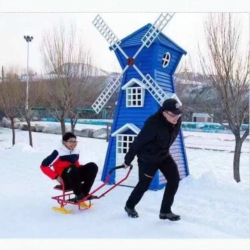 冰雪用品 大小黄包车 滑冰车 小挖机 户外冰雪游乐 一站式采购